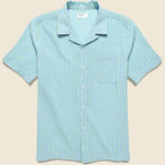 Fluo Road Shirt - Sky - Universal Works - STAG Provisions - Tops - S/S Woven - Stripe