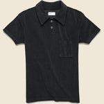 Newlyn Terry Polo - Black - Universal Works - STAG Provisions - Tops - S/S Knit
