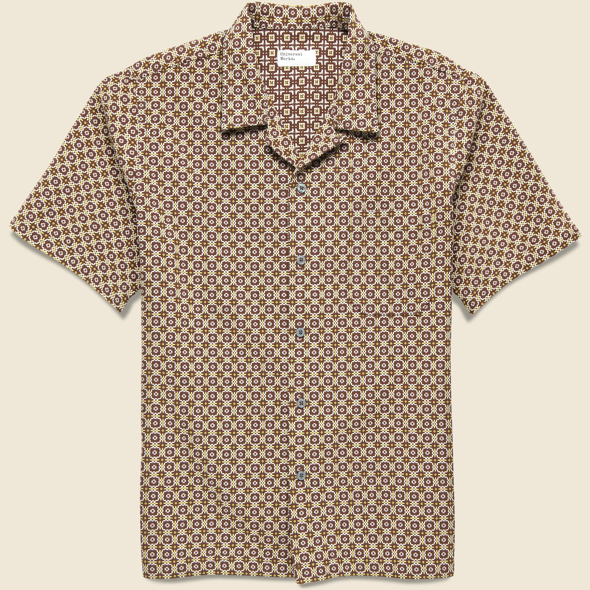 Tile Road Shirt - Brown - Universal Works - STAG Provisions - Tops - S/S Woven - Other Pattern