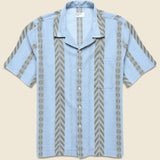 Hendrix Stripe Road Shirt - Pale Blue - Universal Works - STAG Provisions - Tops - S/S Woven - Other Pattern