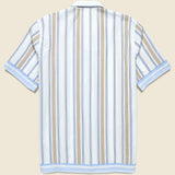 Dean Stripe Road Shirt - Blue/Sand - Universal Works - STAG Provisions - Tops - S/S Woven - Stripe