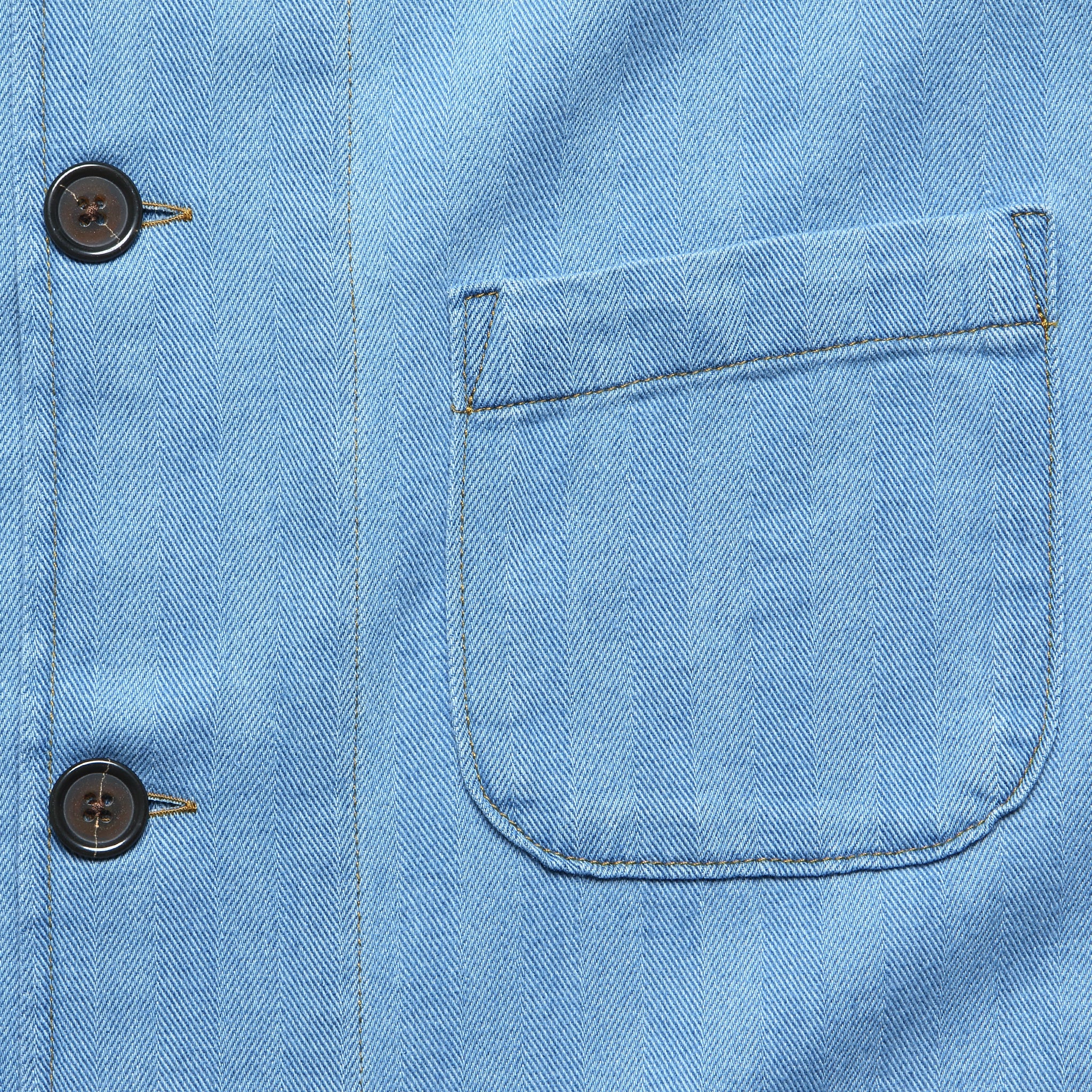 
                          Herringbone Bakers Overshirt - Washed Indigo - Universal Works - STAG Provisions - Outerwear - Shirt Jacket
                        