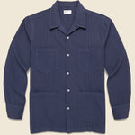 Poplin Dwight Overshirt - Navy - Universal Works - STAG Provisions - Tops - L/S Woven - Overshirt