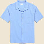 Seersucker Road Shirt - Sky Blue - Universal Works - STAG Provisions - Tops - S/S Woven - Seersucker