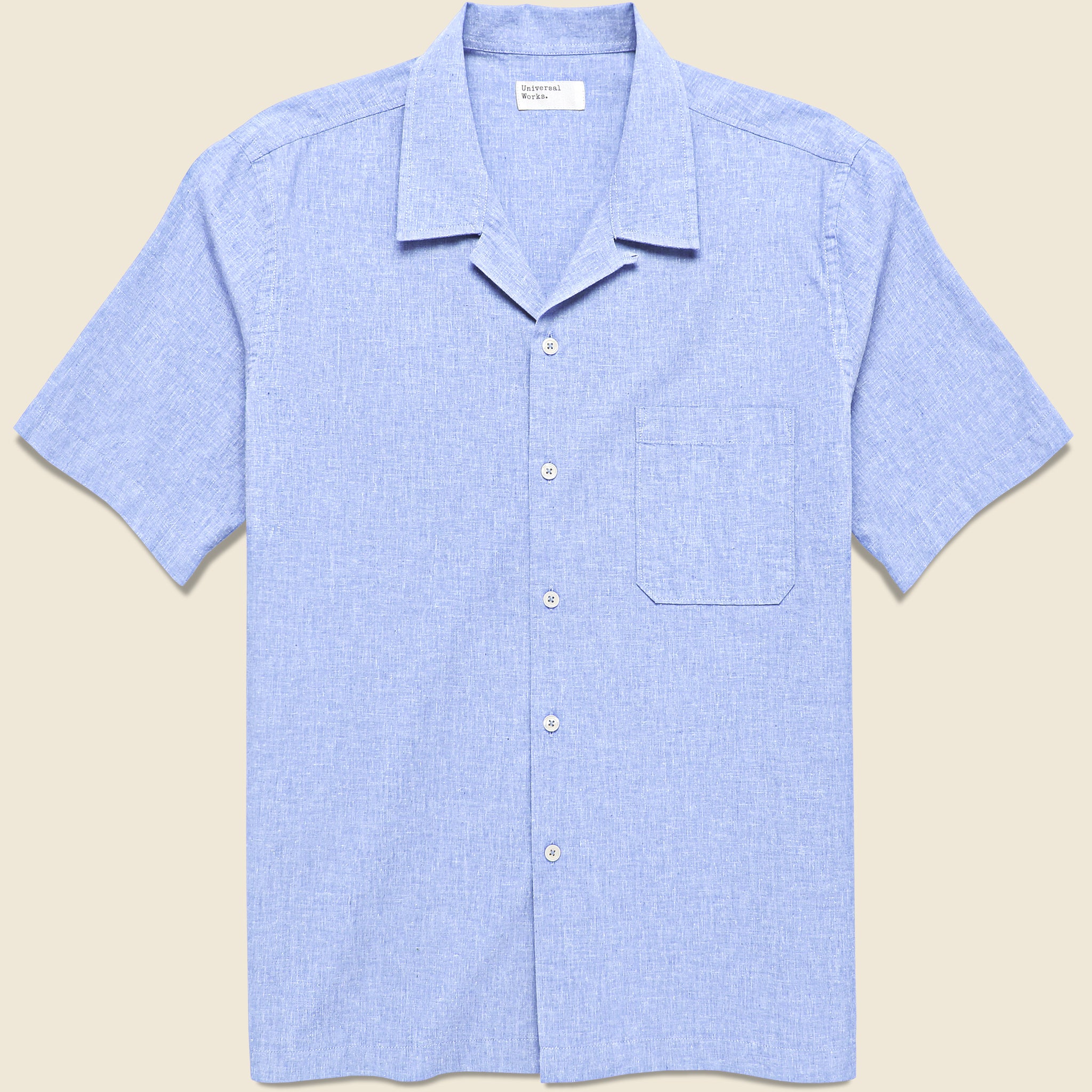 Sido Linen Road Shirt - Sky Blue - Universal Works - STAG Provisions - Tops - S/S Woven - Solid