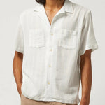 Skip Stripe Camp Shirt - Natural - Corridor - STAG Provisions - Tops - S/S Woven - Stripe