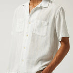 Skip Stripe Camp Shirt - Natural - Corridor - STAG Provisions - Tops - S/S Woven - Stripe