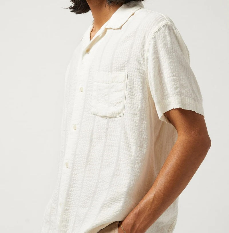 
                          Striped Seersucker Shirt - White - Corridor - STAG Provisions - Tops - S/S Woven - Seersucker
                        
