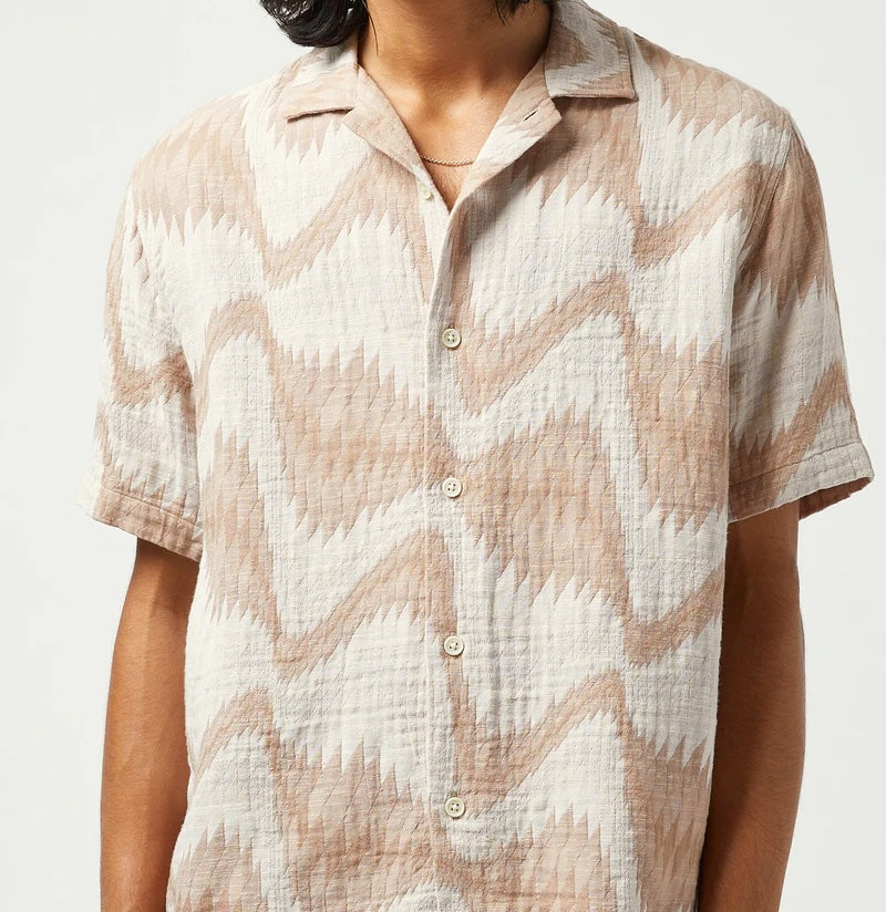 
                          Resonance Camp Shirt - Natural - Corridor - STAG Provisions - Tops - S/S Woven - Other Pattern
                        