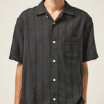 Striped Seersucker Shirt - Black - Corridor - STAG Provisions - Tops - S/S Woven - Seersucker