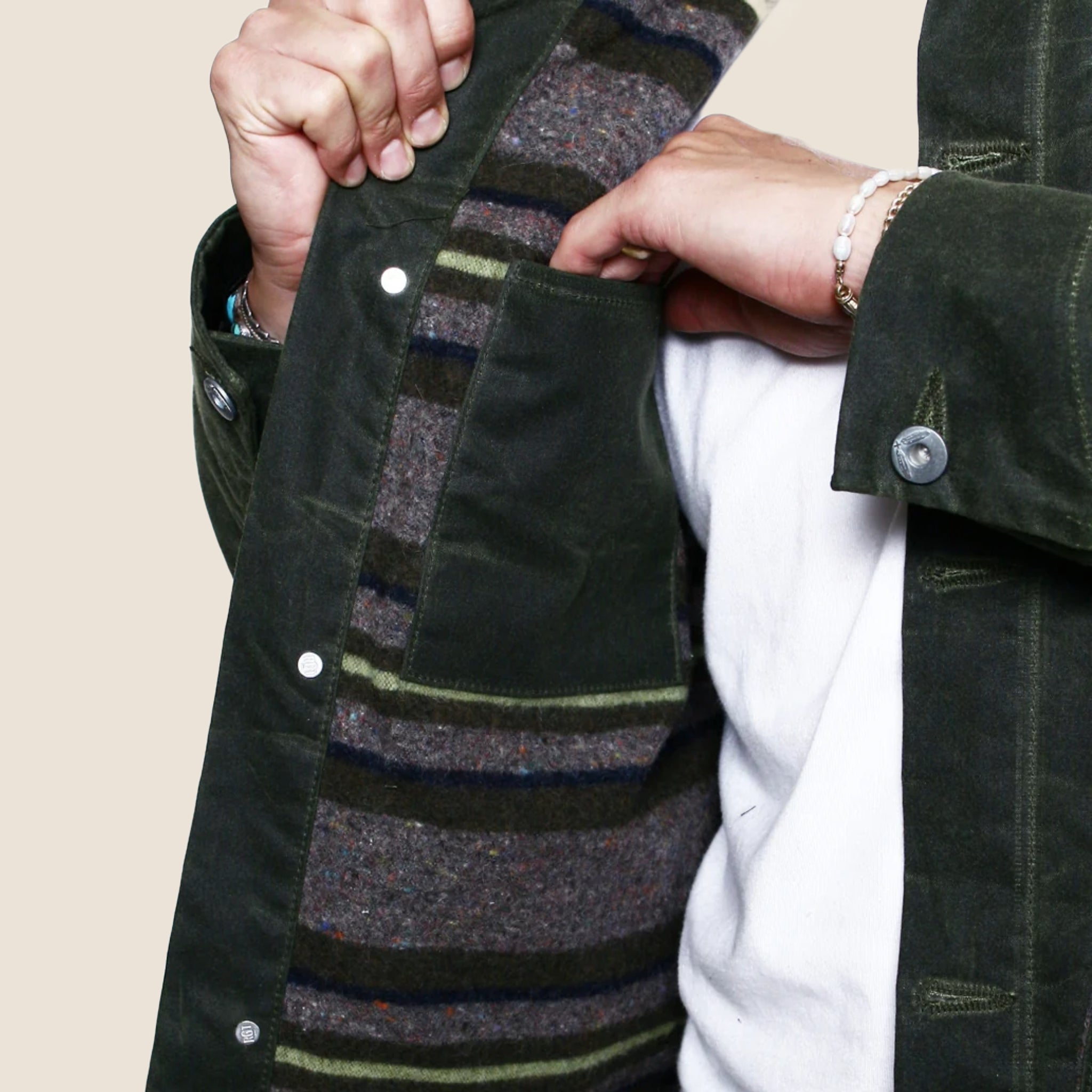 
                          Supply Jacket - Blanket Lined Waxed Olive Ridgeline - Rogue Territory - STAG Provisions - Outerwear - Coat / Jacket
                        