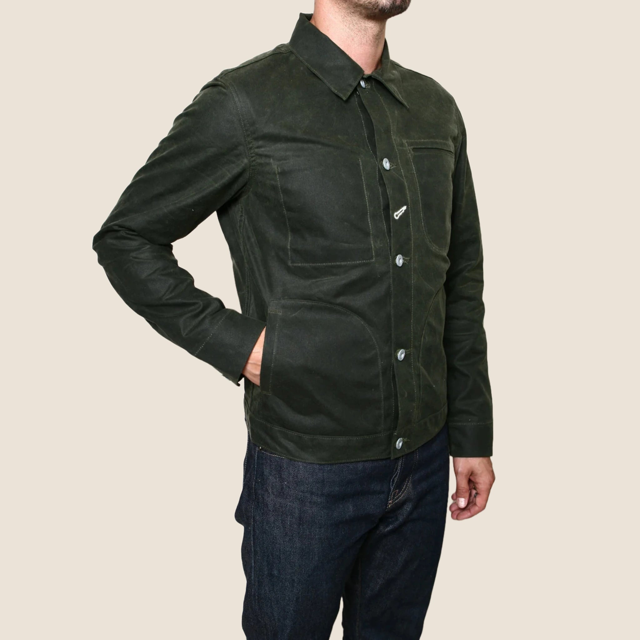 
                          Supply Jacket - Blanket Lined Waxed Olive Ridgeline - Rogue Territory - STAG Provisions - Outerwear - Coat / Jacket
                        