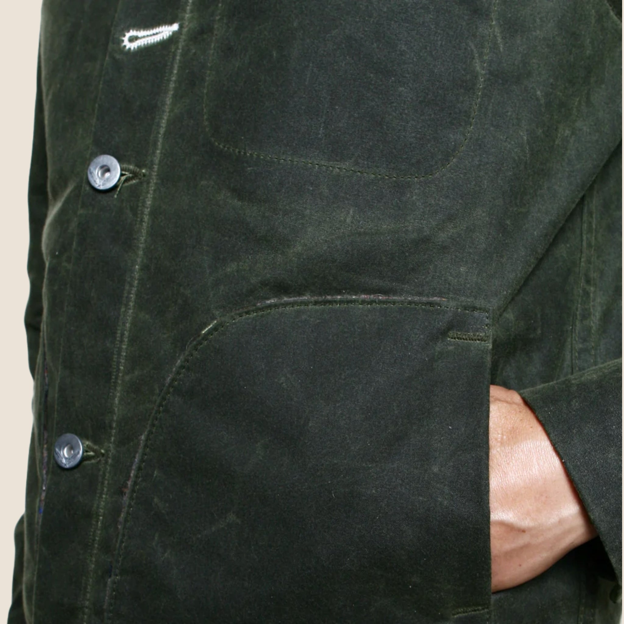 Supply Jacket - Blanket Lined Waxed Olive Ridgeline - Rogue Territory - STAG Provisions - Outerwear - Coat / Jacket
