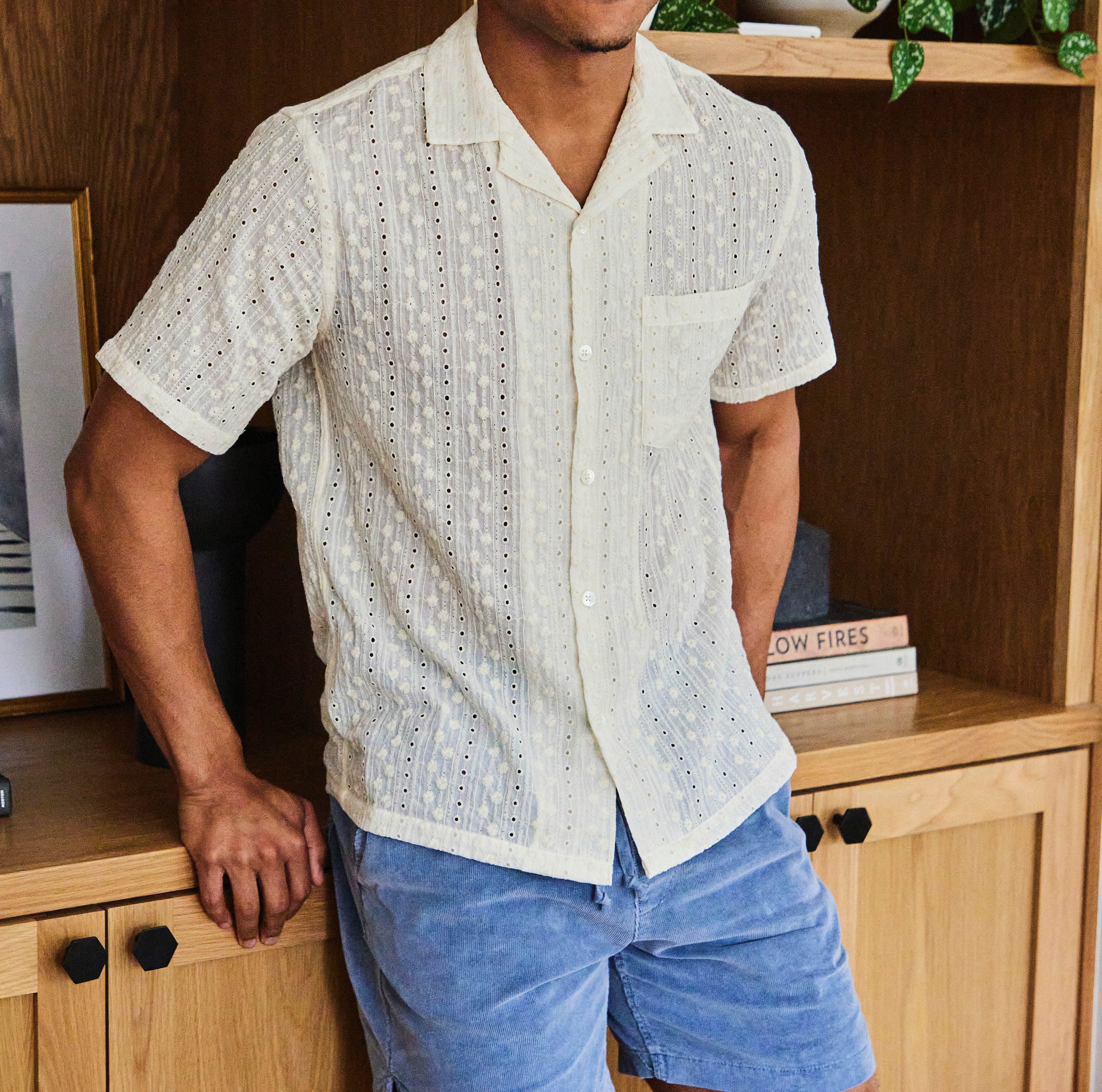 
                          Piros Camp Shirt - White - Portuguese Flannel - STAG Provisions - Tops - S/S Woven - Other Pattern
                        