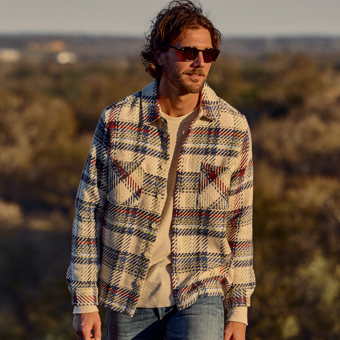 
                          Whiting Overshirt - Jazz Weave - Wax London - STAG Provisions - Tops - L/S Woven - Plaid
                        
