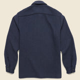 Stepney Whiting Overshirt - Black/Navy - Wax London - STAG Provisions - Tops - L/S Woven - Other Pattern
