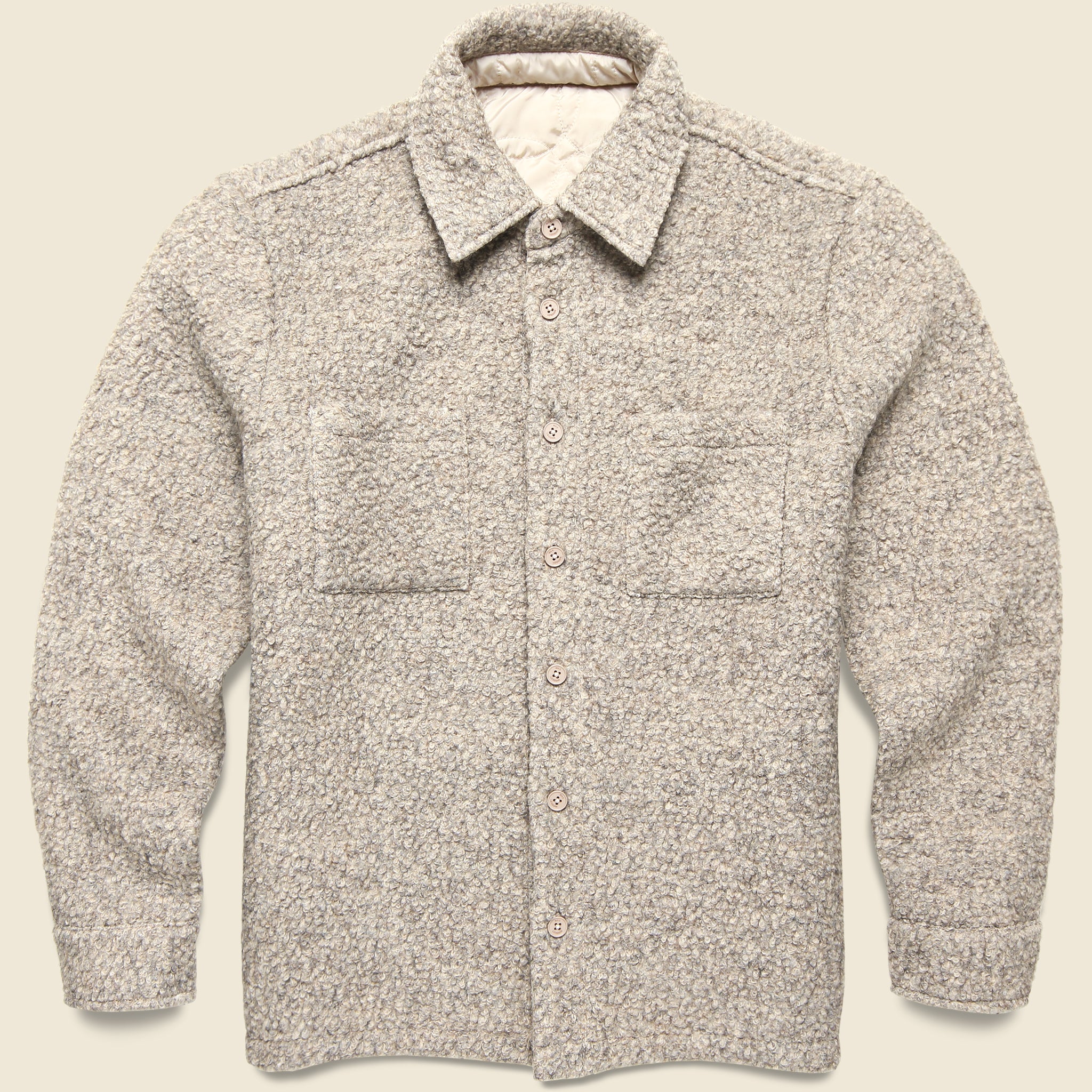 
                          Mount Overshirt - Bobble Wool/Natural - Wax London - STAG Provisions - Outerwear - Shirt Jacket
                        