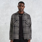 Whiting Overshirt - Twin Weave Black - Wax London - STAG Provisions - Tops - L/S Woven - Plaid