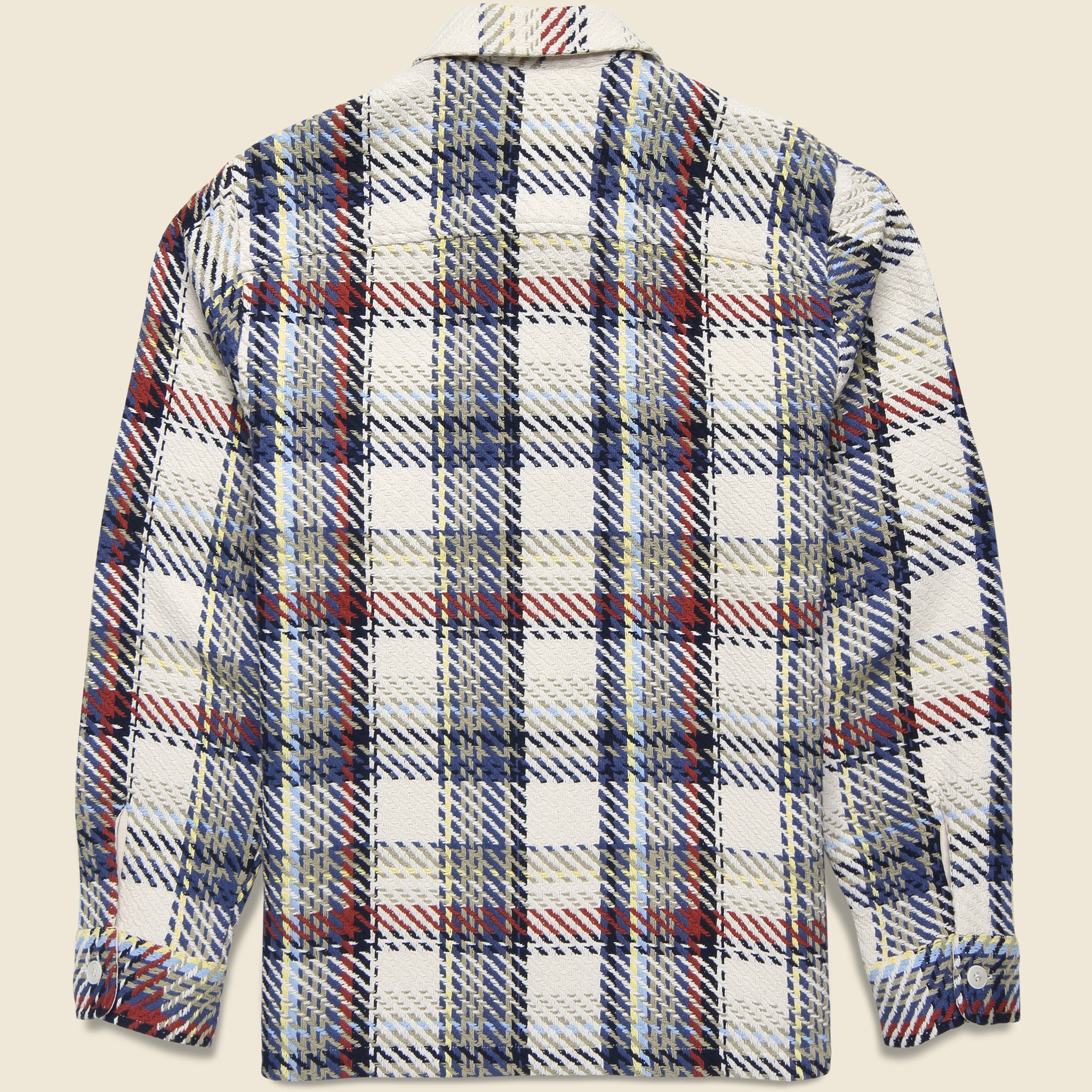 Whiting Overshirt - Jazz Weave - Wax London - STAG Provisions - Tops - L/S Woven - Plaid