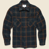 Wool Whiting Overshirt - Drawn Check - Wax London - STAG Provisions - Tops - L/S Woven - Plaid
