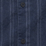 Corey Wide Stripe Shirt - Navy - Wax London - STAG Provisions - Tops - L/S Woven - Stripe