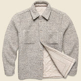 Mount Reversible Overshirt - Bobble Wool Natural - Wax London - STAG Provisions - Outerwear - Shirt Jacket