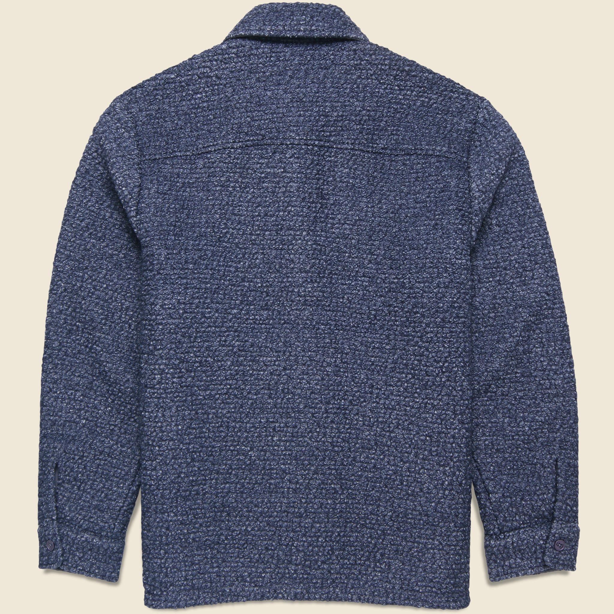 
                          Mount Reversible Overshirt - Bobble Wool Grey Blue
                        