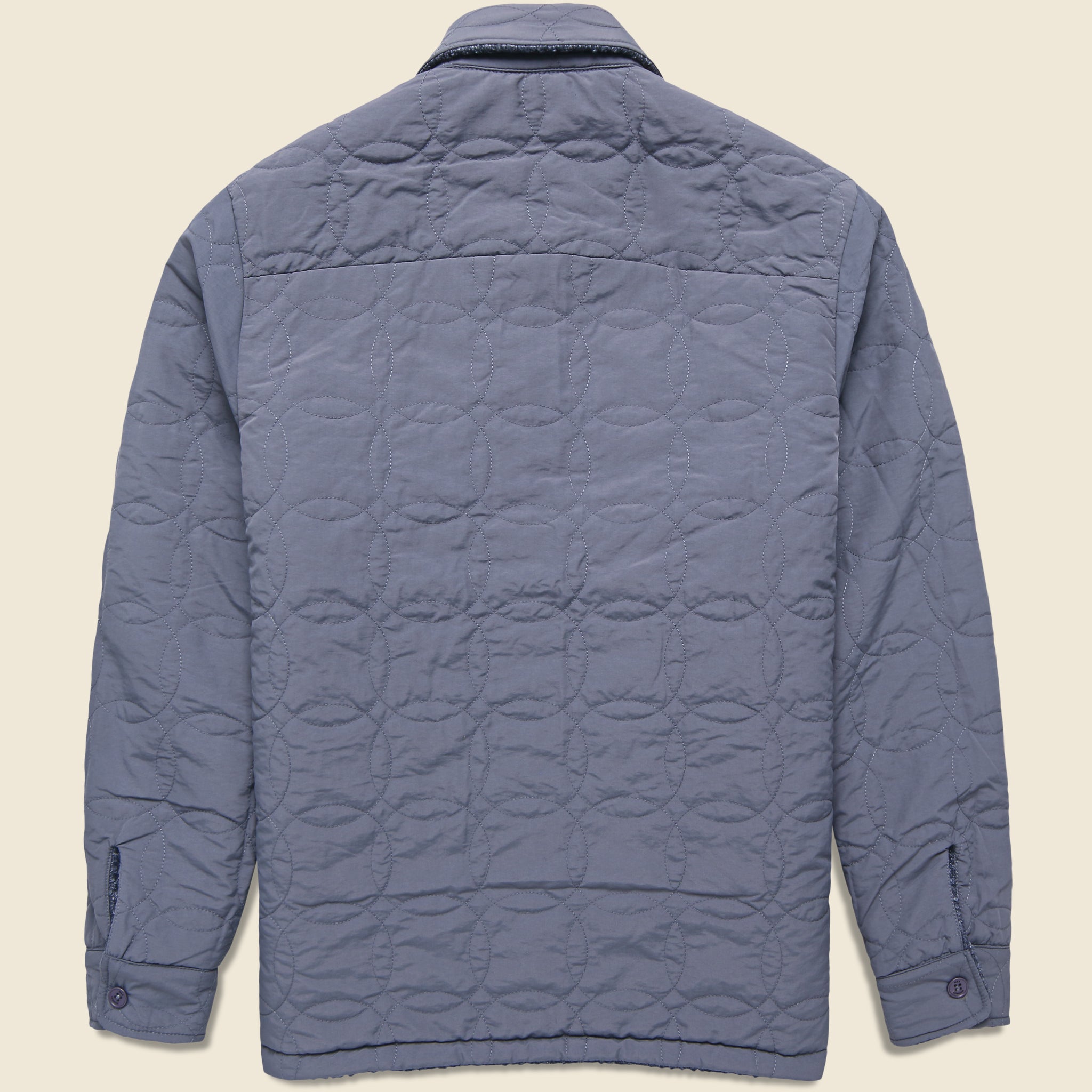 
                          Mount Reversible Overshirt - Bobble Wool Grey Blue
                        