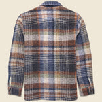 Whiting Overshirt - Ari Wool Blend Check Oatmeal/Multi - Wax London - STAG Provisions - Tops - L/S Woven - Plaid