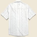 Didcot Shirt - Geo Lace White - Wax London - STAG Provisions - Tops - S/S Woven - Other Pattern