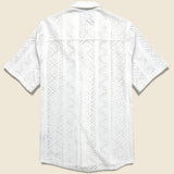 Didcot Shirt - Geo Lace White - Wax London - STAG Provisions - Tops - S/S Woven - Other Pattern