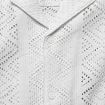 Didcot Shirt - Geo Lace White - Wax London - STAG Provisions - Tops - S/S Woven - Other Pattern
