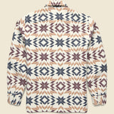 Whiting Overshirt - Maze/Ecru/Burgundy - Wax London - STAG Provisions - Tops - L/S Woven - Other Pattern