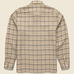Whiting Overshirt - Eden Check Beige/Ecru - Wax London - STAG Provisions - Tops - L/S Woven - Other Pattern
