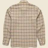 Whiting Overshirt - Eden Check Beige/Ecru - Wax London - STAG Provisions - Tops - L/S Woven - Other Pattern