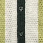 Tellaro Open Knit Shirt - Green/Ecru - Wax London - STAG Provisions - Tops - S/S Knit