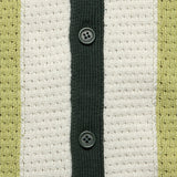 Tellaro Open Knit Shirt - Green/Ecru - Wax London - STAG Provisions - Tops - S/S Knit