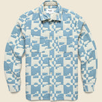 Jigsaw Quilt Otto Overshirt - Pale Blue - Wax London - STAG Provisions - Outerwear - Shirt Jacket