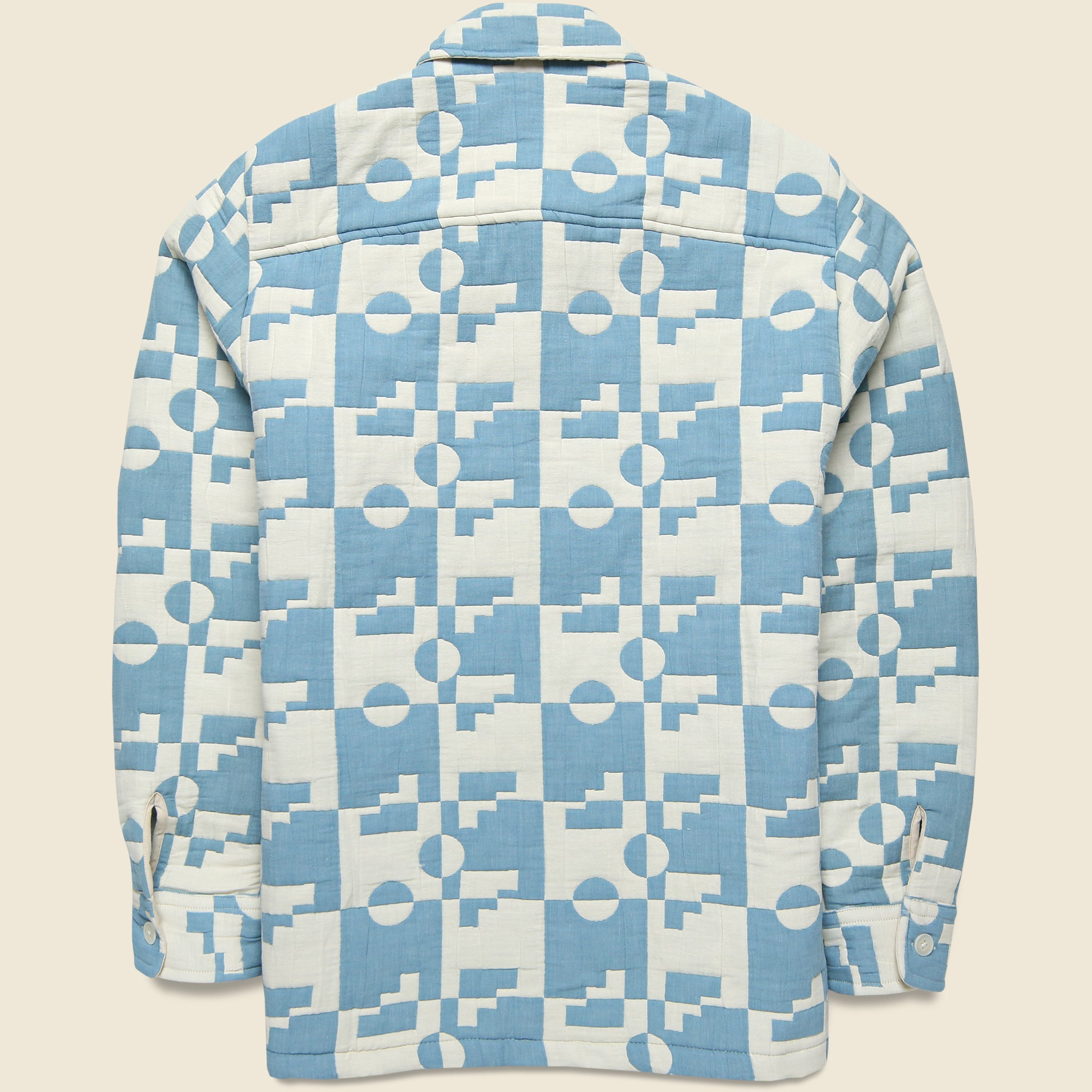 
                          Jigsaw Quilt Otto Overshirt - Pale Blue - Wax London - STAG Provisions - Outerwear - Shirt Jacket
                        