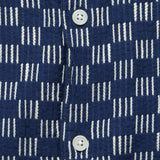 Grid Stitch Breton Overshirt - Indigo - Wax London - STAG Provisions - Tops - L/S Woven - Overshirt