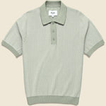 Ladder Stripe Turin Polo - Light Khaki - Wax London - STAG Provisions - Tops - S/S Knit