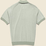 Ladder Stripe Turin Polo - Light Khaki - Wax London - STAG Provisions - Tops - S/S Knit