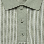 Ladder Stripe Turin Polo - Light Khaki - Wax London - STAG Provisions - Tops - S/S Knit