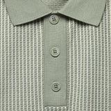 Ladder Stripe Turin Polo - Light Khaki - Wax London - STAG Provisions - Tops - S/S Knit
