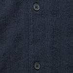 Open Weave Didcot Shirt - Navy - Wax London - STAG Provisions - Tops - S/S Woven - Solid