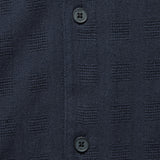 Open Weave Didcot Shirt - Navy - Wax London - STAG Provisions - Tops - S/S Woven - Solid