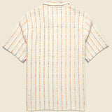 Multi Loom Stripe Didcot Shirt - Ecru - Wax London - STAG Provisions - Tops - S/S Woven - Stripe