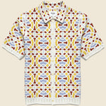 Dorset Crochet Shirt - Ecru - Wax London - STAG Provisions - Tops - S/S Knit