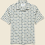 Didcot Geo Tile Shirt - Ecru - Wax London - STAG Provisions - Tops - S/S Woven - Other Pattern