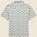 Didcot Geo Tile Shirt - Ecru - Wax London - STAG Provisions - Tops - S/S Woven - Other Pattern